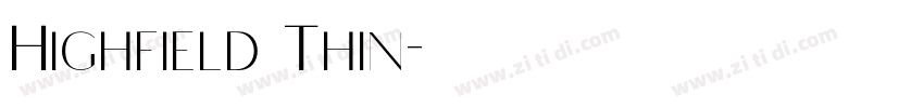 Highfield Thin字体转换